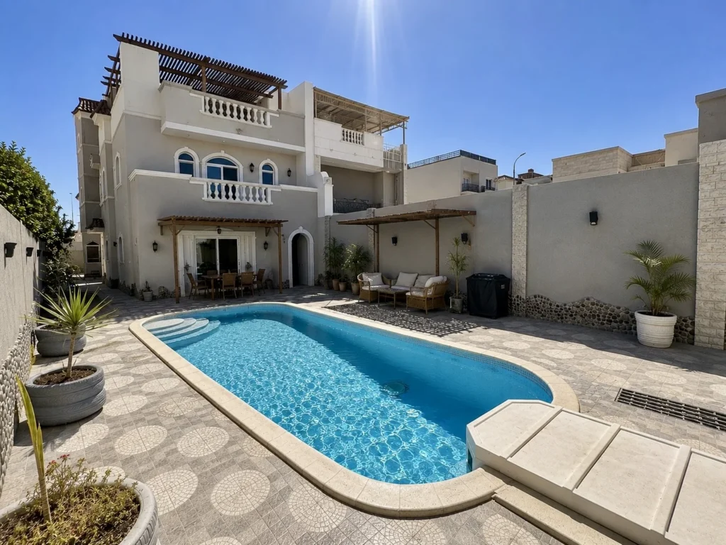 Seven-Bedroom Villa with Private Pool in Mubarak 6
