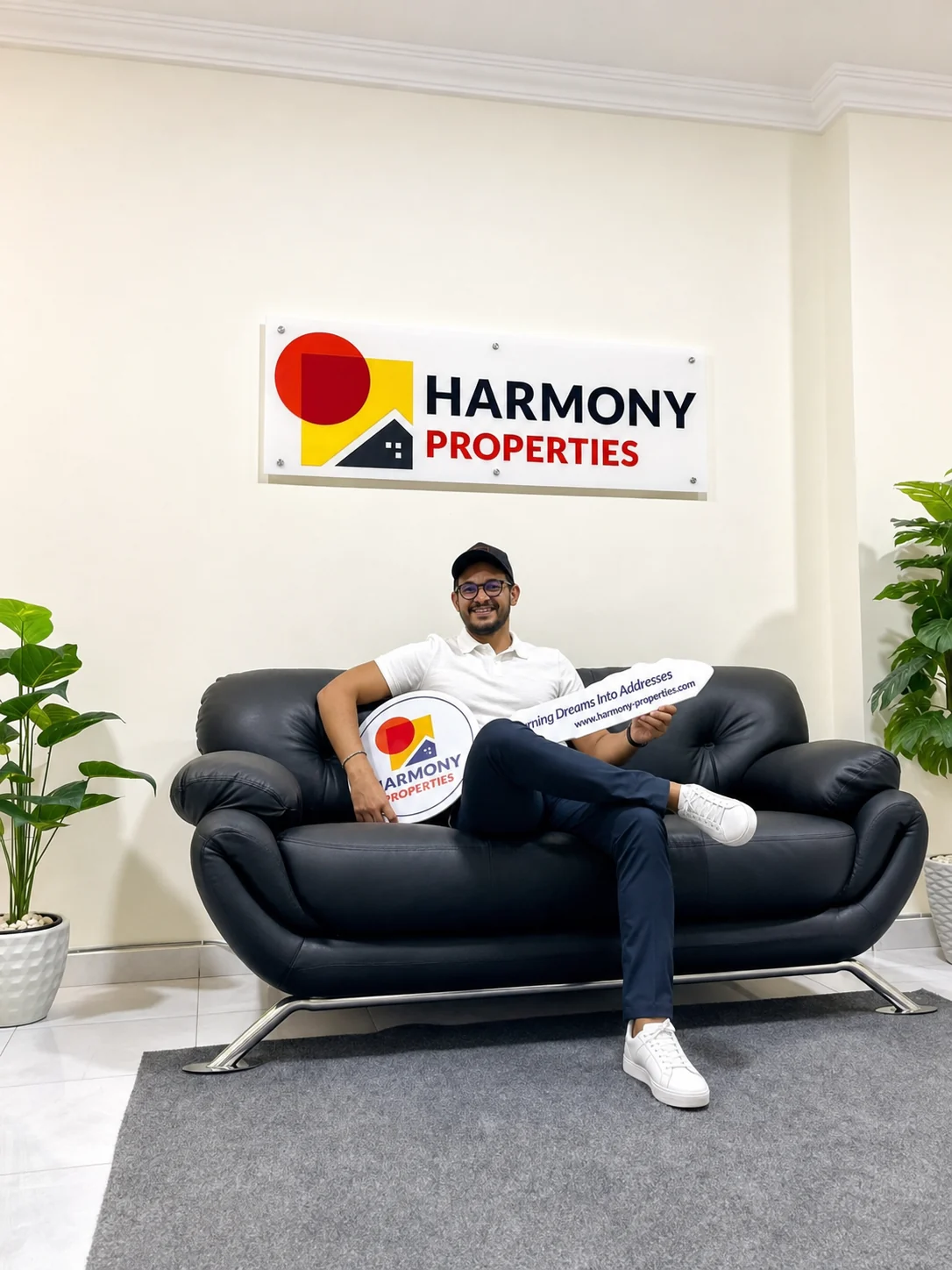 Yehia Hafez, founder of Harmony Properties, at the Hurghada office