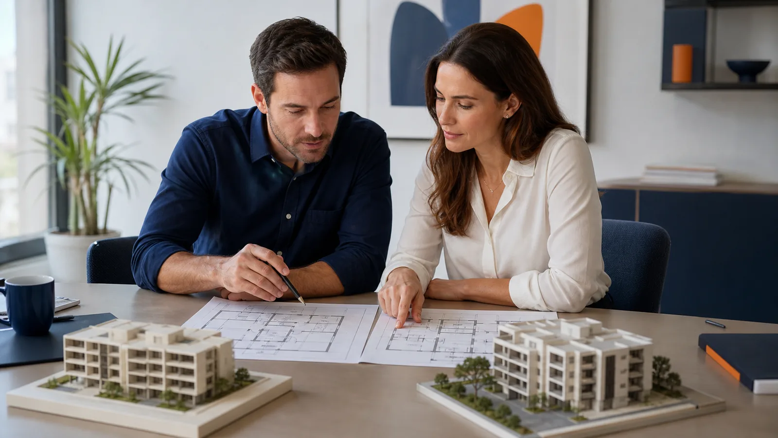 Buyer comparing the layouts and trade-offs of two apartments.