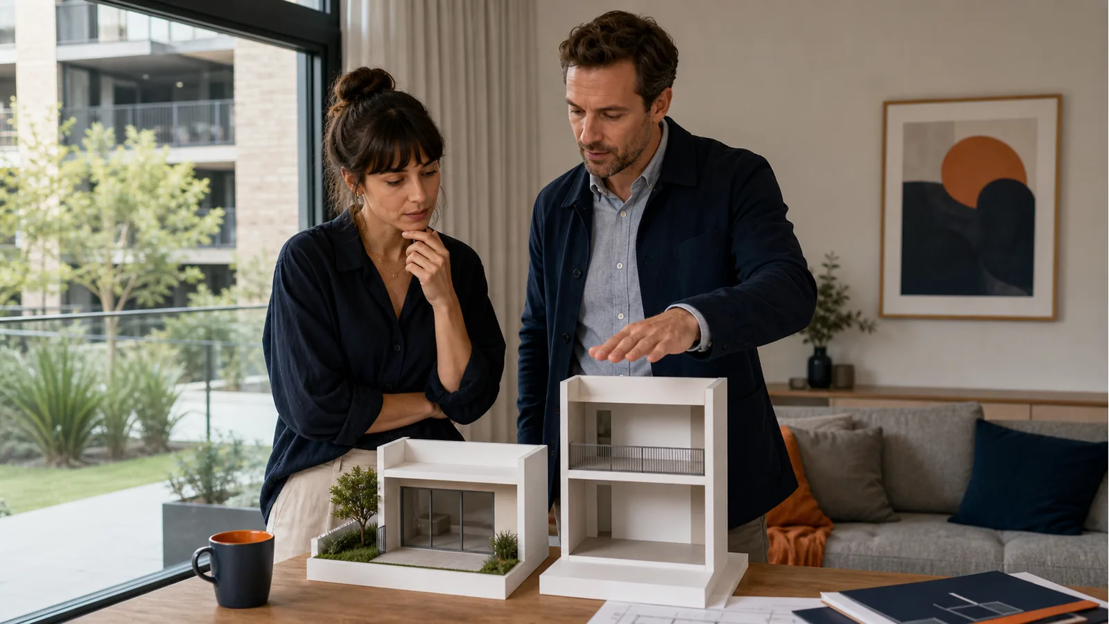 Buyer comparing the practical differences between garden-level and upper-floor homes.